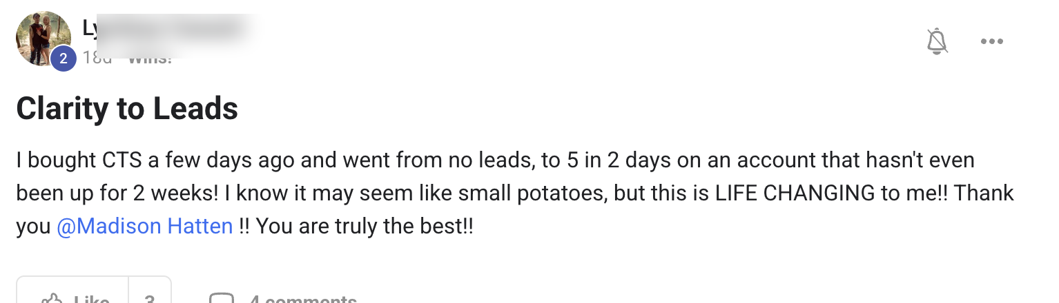 Student win — 5 leads in 2 days